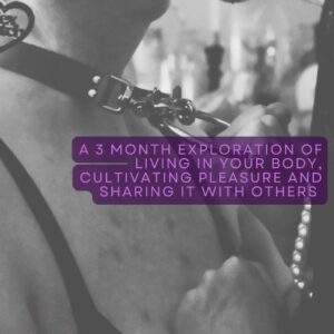 leather, pearls, skin, embrace, control, surrender a 3 month self guided online course to support embodiment and pleasure